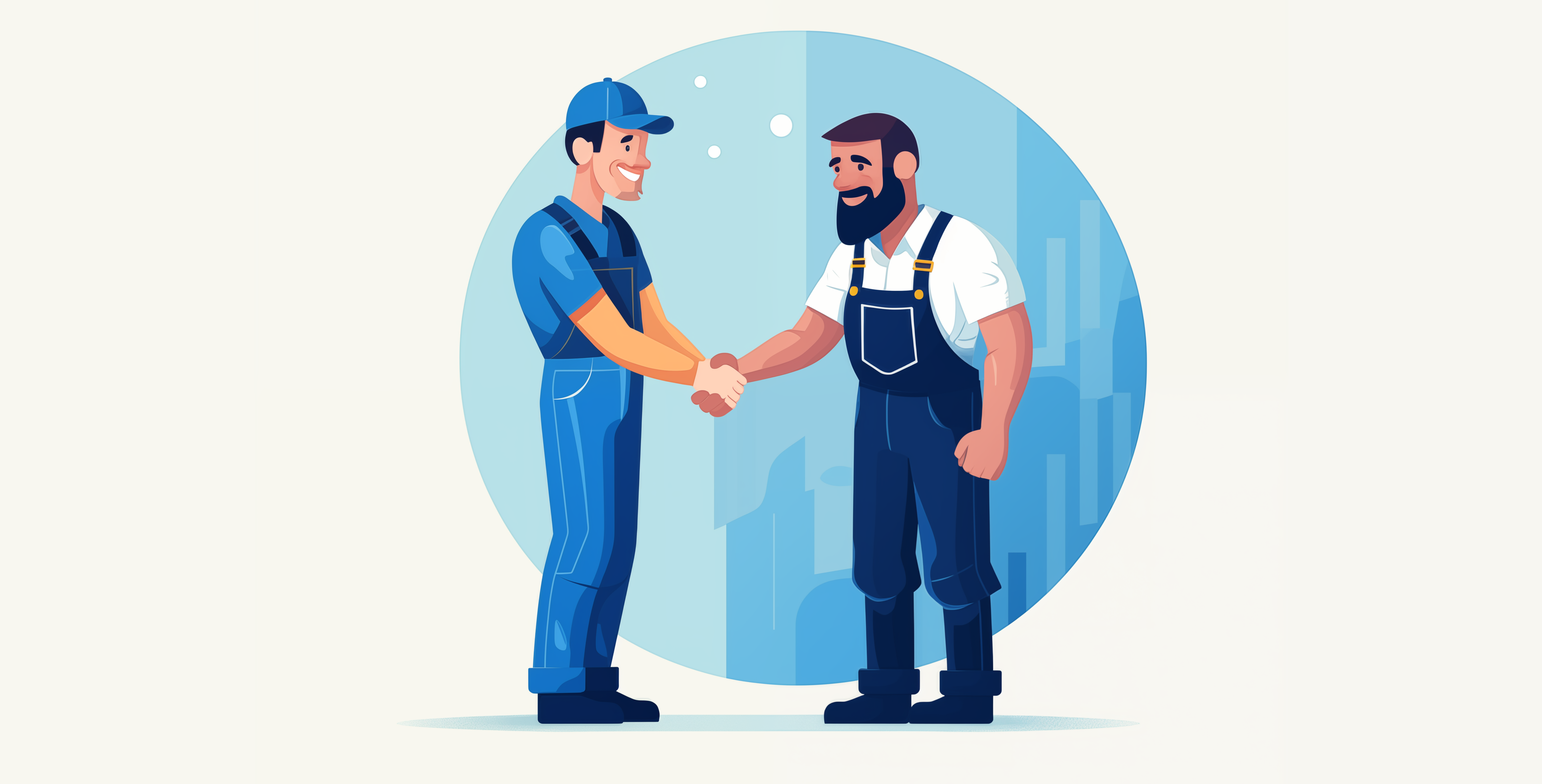 A handshake between two people making a deal