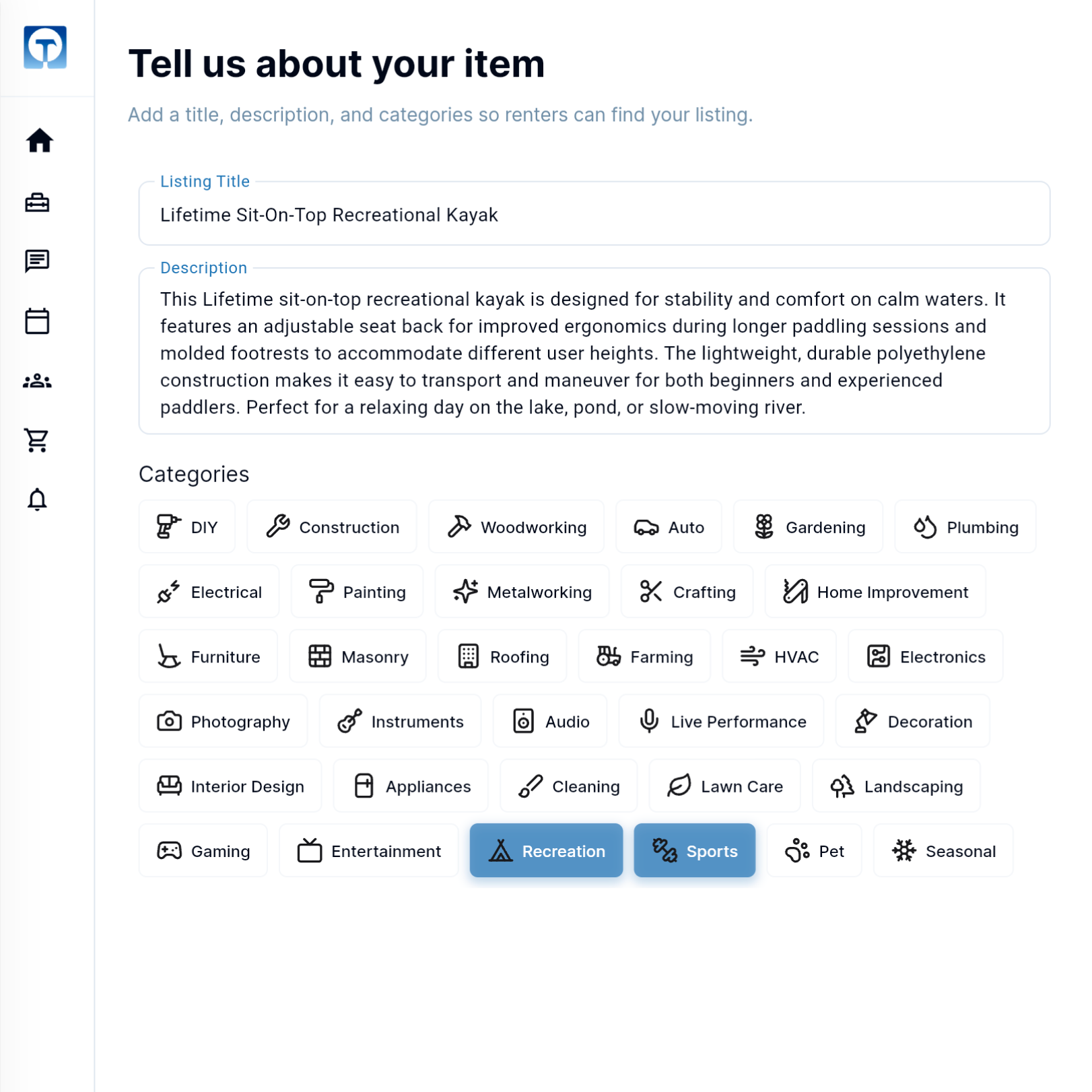 Create Your Listing